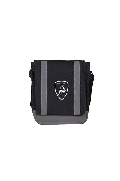 Z zepplin Lamborghini Logo White Black Saddle Bag