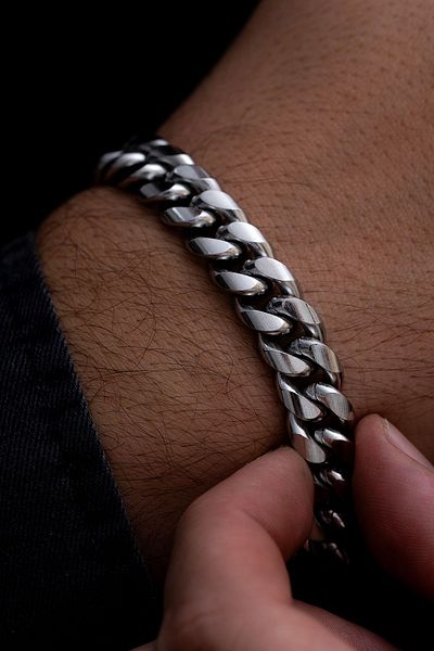 OSMANLI GÜMÜŞ Men's Bracelet - Gourmet Model Stretchy Knitted Men's Steel Bracelet