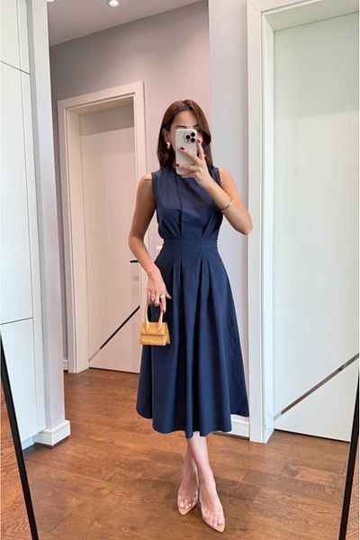 ForOus Pins Detailed Waist Seated Dress