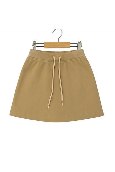 FERRY BUTİK Girl's Back to School Waist Rubber Ribbed Waist Shorts Skirt