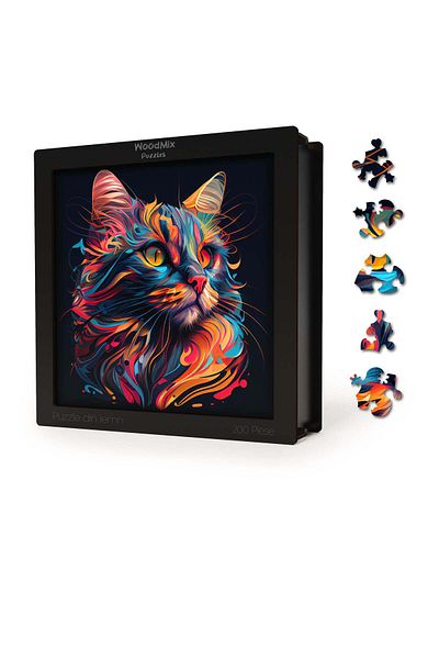 WoodMix Puzzles Puzzle with Animals - Cats 2