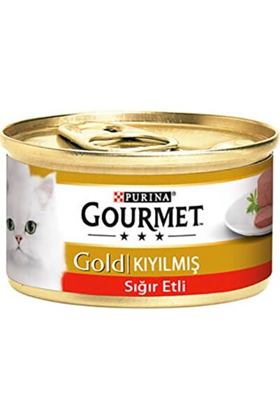 Gourmet Gold Sığır Etli Yetişkin Kıyılmış Kedi Konserve 12X85 gr