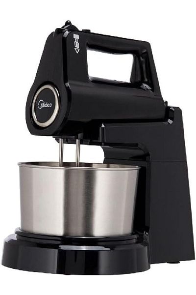 Midea Stand Mixer Hand Mixer (Electric Whisk) 400W with 2L Stainless Steel Rotary Bowl, 5 Speeds + T