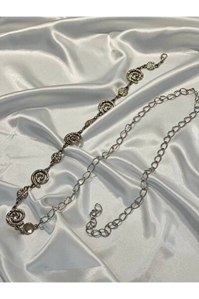 Fiori Γυναικεία ζώνη μέσης με λεπτομέρεια από αλυσίδα σαλιγκαριού, ζώνη φορέματος, ζώνη φούστας, ζώνη παντελονιού