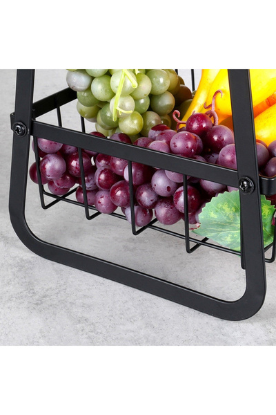 shumee Black metal fruit basket, 2 tiers