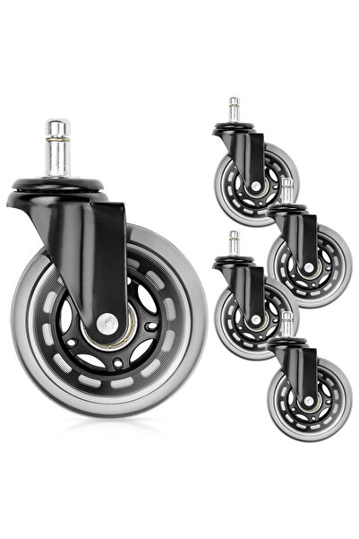 shumee Roți pentru fotoliu IKEA, cauciuc, 7,5 cm / 10 mm, 5 buc.