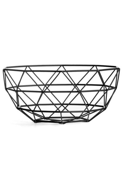 shumee Black metal fruit basket