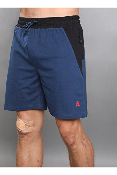 LAUREN SMITH Athletic Men’s Shorts 100%Cotton Comfortable Workout, Elastic Waist & Zipper Pockets-