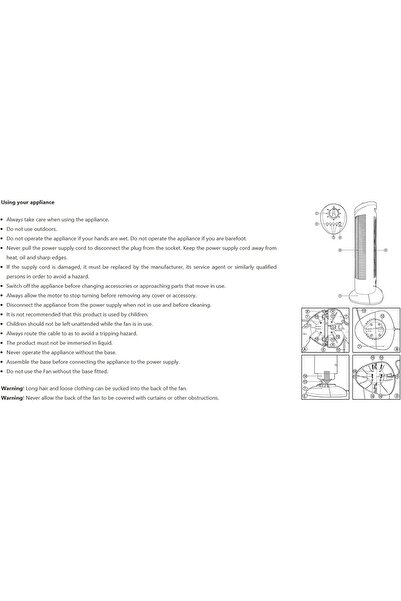 Blackdekor Black & Decker 50W Tower Fan TF50-B5