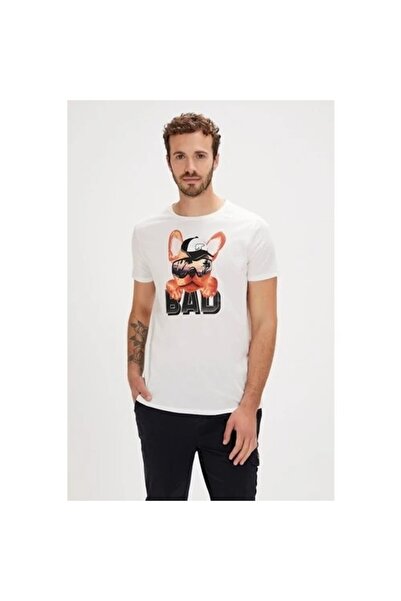 Bad Bear Spark White Printed Men's T-Shirt
