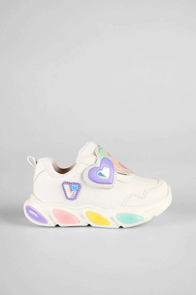 Vicco Lovely Lighted Children's Sports Shoes White