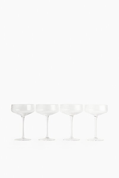 H&M 4'lü Oluklu Kadeh