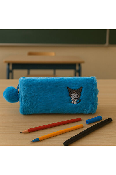 Venino حامل قلم كرومي من القطيفة بعين واحدة