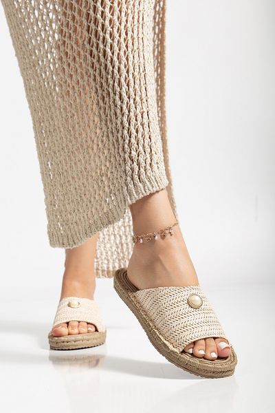 ACMZ SHOES Summer Pearl Detailed Slippers