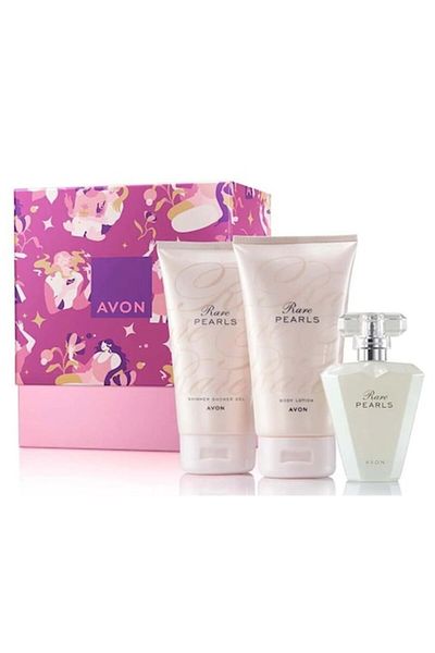 AVON Set cadou Rare Pearls - Apă de parfum, Loțiune de corp, Gel de duș