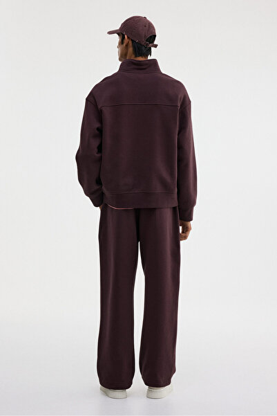 H&M Loose Fit Yarım Fermuarlı Sweatshirt