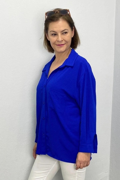 Mia Butik Women's Parlamet Blue Ayrobin Shirt