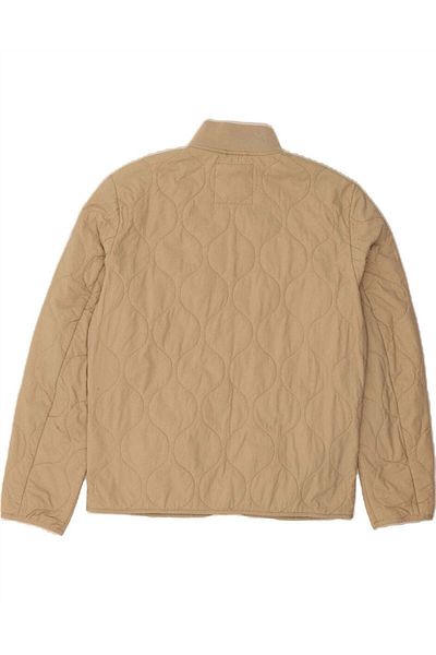 Tommy Hilfiger Womens Bomber Jacket UK 14 Medium Beige Polyamide