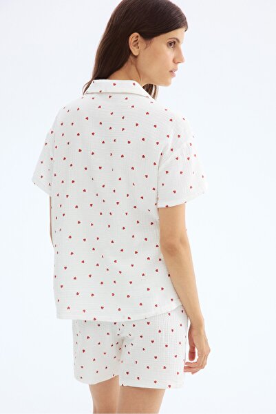 H&M MAMA Pamuklu Muslin Pijama Takımı