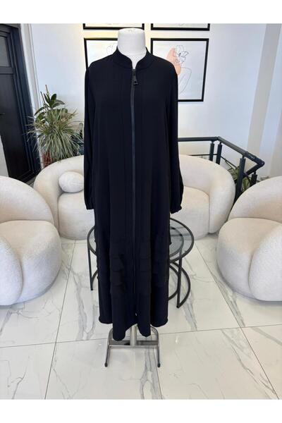 Parla Prive RedShow 25110 Siyah Eteği Fırfır Detaylı Ferace