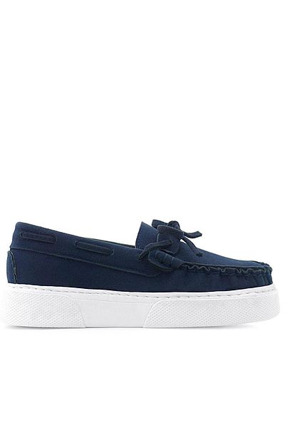 Rakerplus Navy Blue Suede Extra Light Children's Loafer Shoes