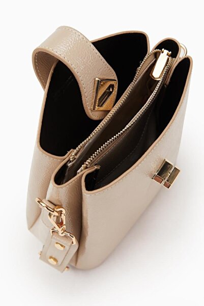 Levidor 930167 Çanta Vizon Rugan Kadın Omuz Çantası