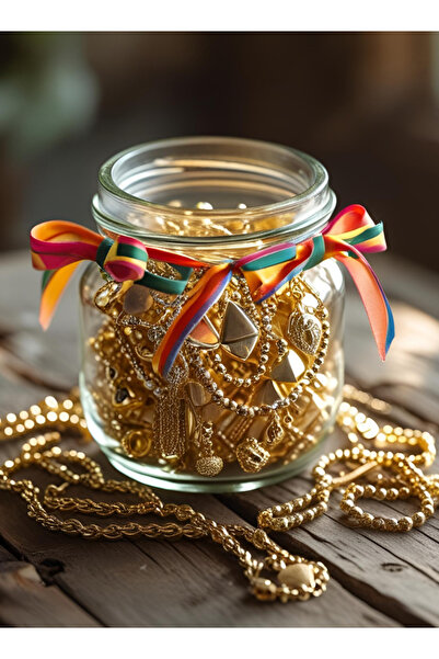 mdy accessory Surprise Mysterious Jewelry Jar (Steel Necklace, Earrings, Bracelet and Natural Stone)