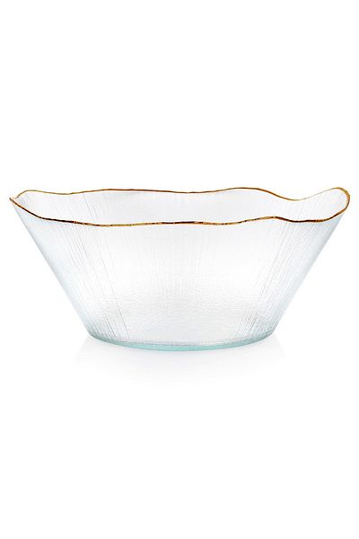 shumee Gold glass salad bowl 27 cm, 2.8 l