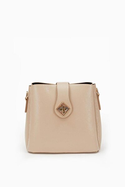 Levidor 930167 Çanta Vizon Rugan Kadın Omuz Çantası