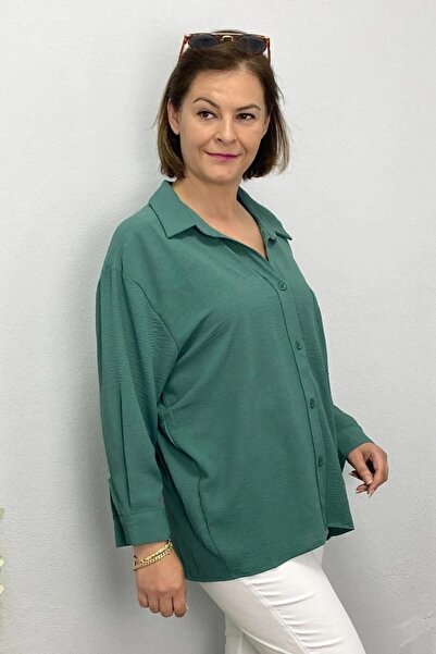 Mia Butik Women's Mint Green Ayrobin Shirt