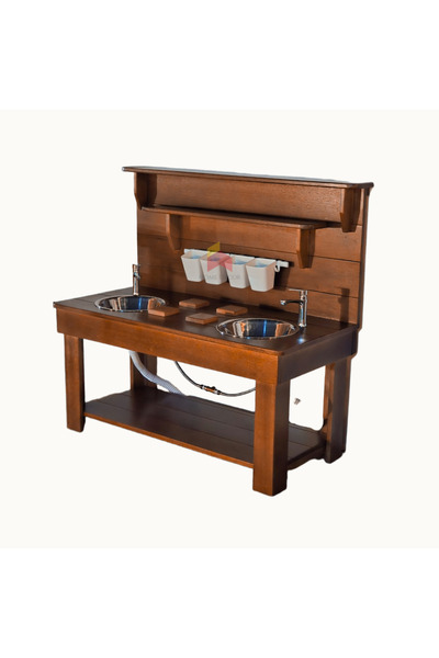 Home Decor Children's Outdoor Play Kitchen With Two Functional Taps