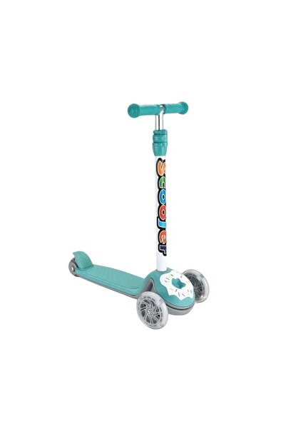 divendi-ro Trotinetă 3D, model Donut, roți LED, 3 ani+, 60 kg, verde