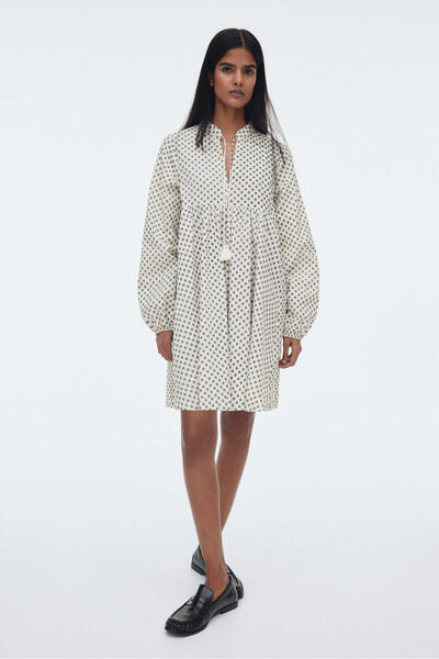 H&M Bağcık Detaylı ve Pamuklu Elbise