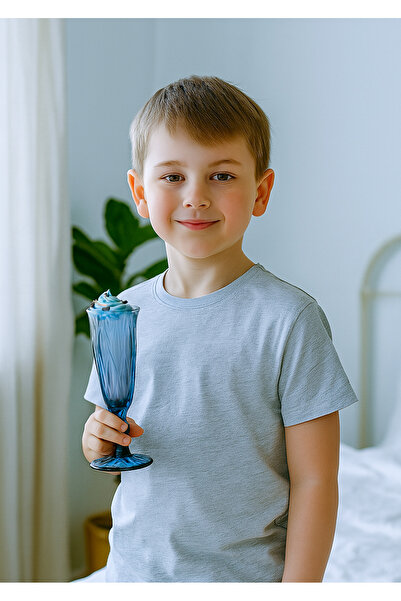 WOSSO Turquoise Long Glass Footed Glowing Glasses