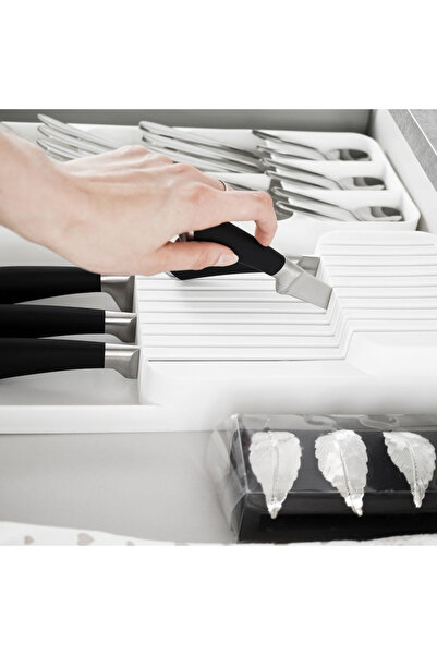 shumee Knife drawer organizer, white, 39x14.5x7.5 cm