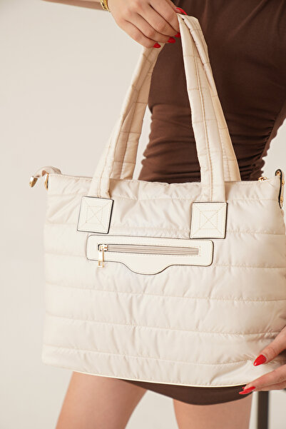 Riccon Arilyrra Women's Mother Baby Shoulder Bag 00121953 Cream