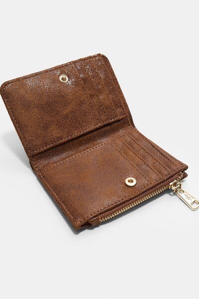 Stradivarius Suni Süet Kartlıklı Cüzdan