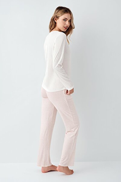 Arnetta Women's 50% cotton 50% modal sleepwear set, long sleeve, pocket