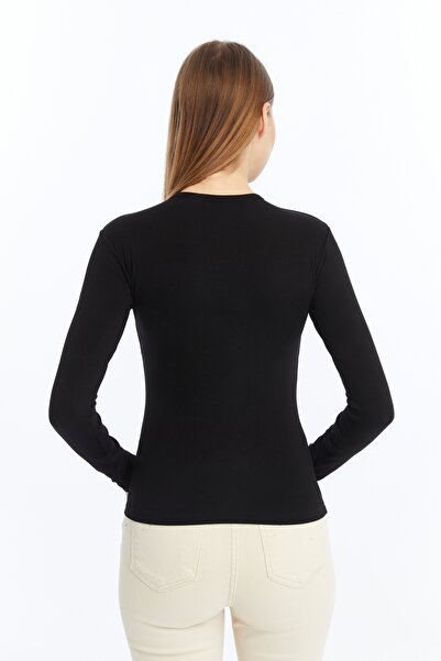 LAENT Body pentru femei Saks Blue Khaki Black White Gât rotund 4 piese