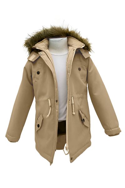 Jannock Girls/Boys Unisex Children's Canvas Fabric Winter Long Lasting Coats Coat