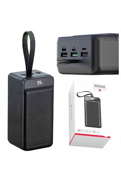 OEM External Battery, 80,000 mAh, 22.5W, 3 x USB-A, 1 x Type-C, 1 x Lightning, 1 x Micro USB, QC 3.0, PD