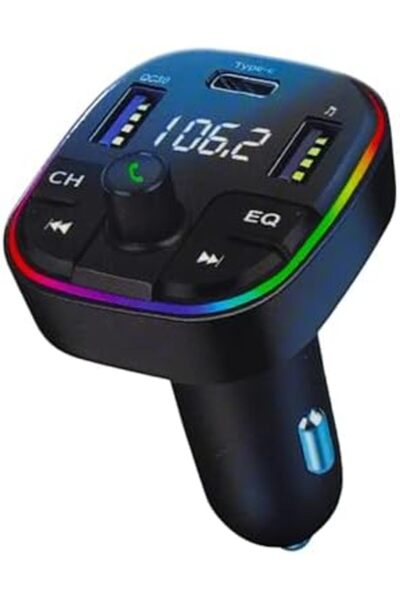 Generic Car MP3 Player by MR Smart, Bluetooth FM Transmitter with RGB LED Backlight, Hi-Fi Music Streaming,