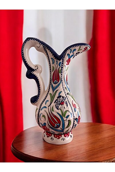 STORESZA El Yapımı 25Cm Kütahya Çinisi Aşurelik Çini Vazo