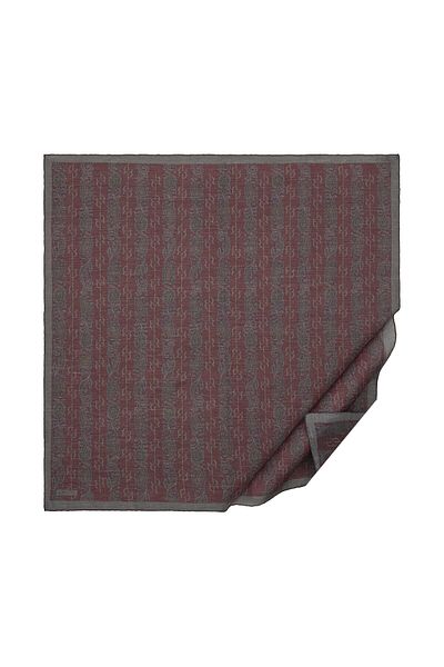 ipekevi Smoked Plum Monogram Patterned Scarf