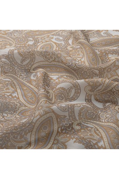 ipekevi Sand Beige Mesopotamia Model 01 Patterned Scarf