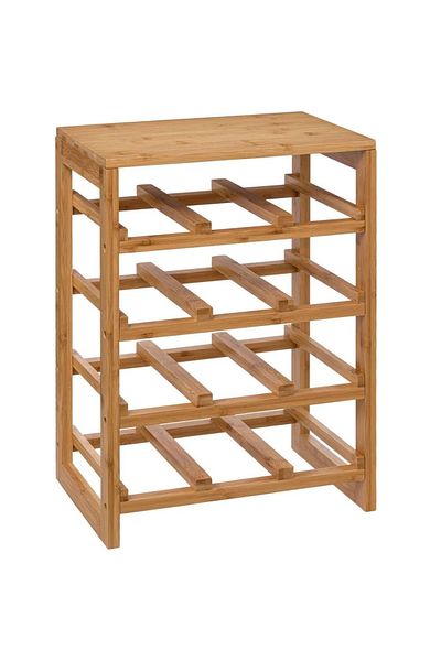 5FiveSmart Linha bamboo wine bottle rack for 12 bottles, 35x24x47 cm,