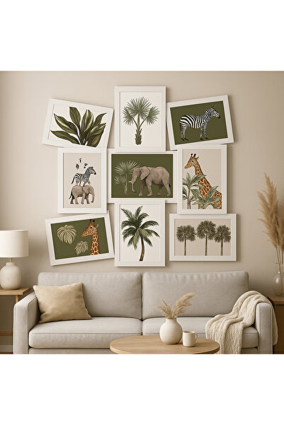 Atmosphera Créateur D'intérieur 5Five Cali 9-photo collage frame made of plastic, 46x1.9x49 cm, white