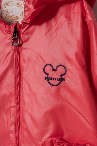 Verscon Girl's Hooded Embroidered Windbreaker & Raincoat 2 - 6 Years