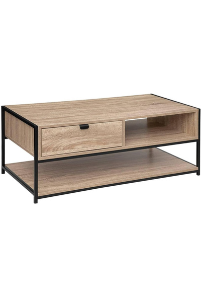 OEM Masuta cafea 5Five Aliaj cu design rectangular, finisaj stejar, 100x40x50...