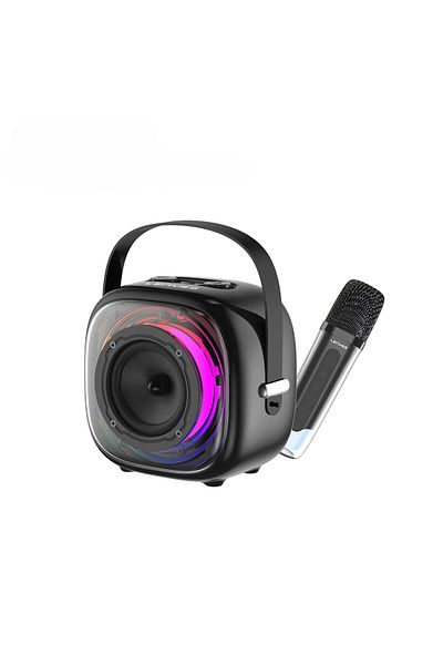 Lenyes S226, Wireless Bluetooth Party Speaker with Karaoke Mic, 20W Output, 7 Hours Playtime, Multic